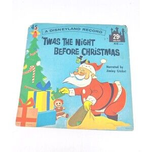 Vintage Disney 'Twas the Night Before Christmas Jiminy Cricket Disneyland Record